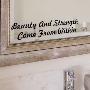 New Slogan Graphic Inspirational / Motivational Mirror Decal Sticker / Accent